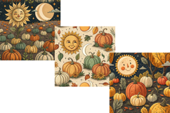 Retro Summer Camp Autumn Seamless Pattern, Digital Paper Product Image 5