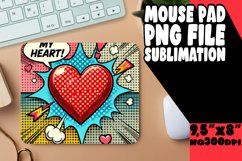 Enchanted Desk Pad PNG Style, 3D Heart Product Image 1