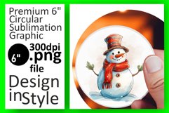 Sublimation-Ready Snowman Circles Product Image 1