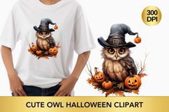Cute owl halloween clipart, owl sublimation Product Image 1