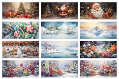 100 Winter Mug Wrap Bundle, Christmas Sublimation, Santa PNG Product Image 10