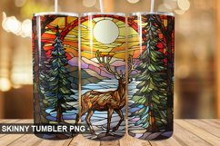 Christmas Stained Glass deer Tumbler Design Product Image 1