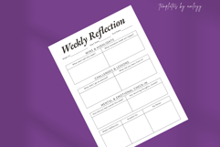 Minimal Weekly Reflection Template | Canva Editable Planner Product Image 5