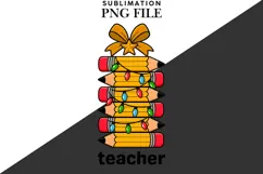 Teacher Christmas png design for T-shirts Product Image 2
