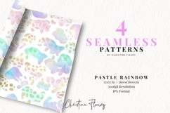 Seamless Pastel Rainbow Digital Paper Product Image 2