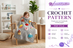 Snack Applique Crochet Snuggle Sack Pattern PDF Product Image 7
