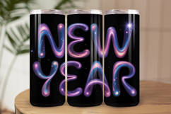 Festive Happy New Year Tumbler Wrap 2026: 20oz Skinny Tumble Product Image 1