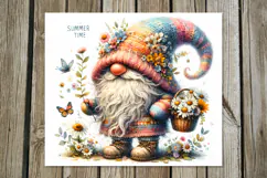 Summer gnomes | flowers Skinny tumbler Sublimation design PL Product Image 5