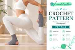 Open Heel Yoga Socks Crochet Pattern PDF Product Image 3