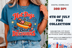 Hot Dogs &amp; Bad Decisions PNG | Sublimation DTF Product Image 5