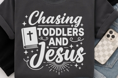 Chasing Toddlers And Jesus Svg, Christian Mom Svg, Faith Svg Product Image 6