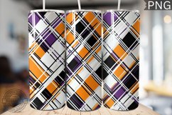 Halloween Plaid Pattern Tumbler Wrap - High Quality 300 Dpi Product Image 1