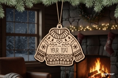 Christmas Sweater Ornaments SVG Bundle | Laser Cut | SVG Product Image 5