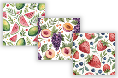 Fruit Seamless Patterns Digital Paper, Seamless Watercolor Product Image 5