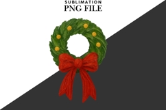 Oil painted Christmas wreath png design for T-shirts Product Image 2
