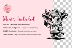 Kawaii Highland Cow SVG Bundle Product Image 3