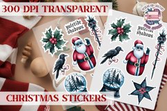 Christmas Sticker Sheet Gothic Dark Winter Holiday PNG Product Image 1