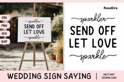 Wedding Sign Saying SVG | Sparkler Send Off Product Image 1