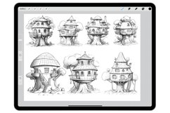 39 Procreate Forest Treehouse Stamp Brushes Product Image 6