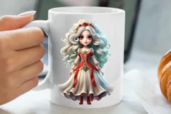 Christmas Little Girl Clipart Sublimation, Christmas PNG Product Image 5