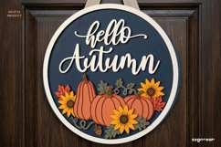 Fall Door Hanger Laser Cut Bundle | Autumn Sign | SVG Product Image 5