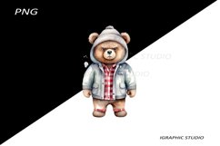 Grumpy Teddy Bear Clipart, Teddy Bear Clipat Product Image 1
