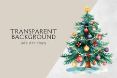 Watercolor Cute Christmas Clipart Pack | 26 PNG Product Image 5