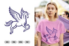 Pegasus SVG and Clipart - Mytical Creature Product Image 1