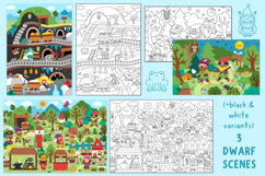 Funny dwarfs clipart, seamless patterns, designs Product Image 5