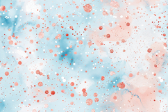 Pink and blue watercolor splatters and glittering dots Product Image 1