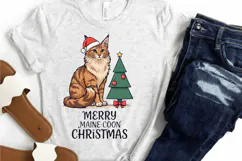 Maine Coon Christmas PNG, Merry Maine Coon Christmas PNG Product Image 3