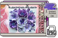 Fresh Spring Floral Tumbler Wrap Product Image 1