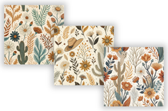 Boho Western Digital Paper Pack, Cowgirl Floral Seamless Product Image 5
