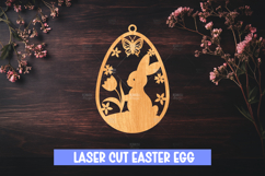 Easter Egg Ornament Laser Cut File Product Image 1