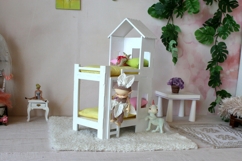 Miniature bunk bed digital file 1:12 dollhouse furniture Product Image 5