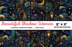 Beautiful Shadow Woman Backgrounds JPG Product Image 1