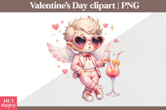 Valentines day clipart Cool Cupid Clipart Funny sublimation Product Image 1