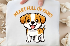 Heart Full of Paws Cute Dog Lover Shirt Design Product Image 5