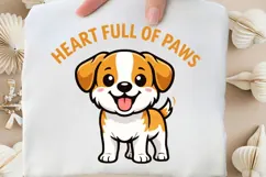 Heart Full of Paws Cute Dog Lover Shirt Design Product Image 5