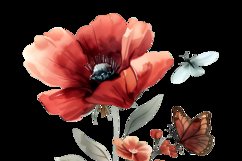 Butterflies With Flowers Clipart Bundle Product Image 6