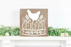 Chicken Mama Svg, Chicken Lady Svg, Farmhouse Chicken Svg. Product Image 6