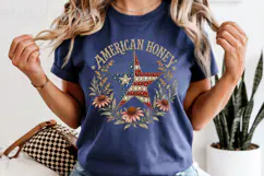 American Honey PNG, Rhinestone Star Patriotic Sublimation Product Image 5