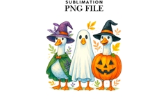 Vintage Halloween gooses png design Product Image 1