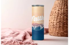 Faith Mountains Christian Tumbler Wrap | 20oz Skinny Design Product Image 6