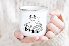 Winter Books Clipart, Black Bookish Png, Book Lover Svg Product Image 5