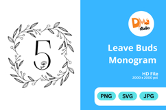 Leave Buds Monogram Product Image 1