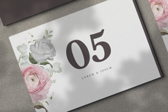 beautiful wedding card invitation set with roses flower Product Image 5