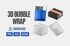 3D Bubble Wrap Packaging Set 03 Product Image 1