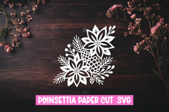 Paper Cut Poinsettia Flower SVG For Paper Craft Projects Product Image 1