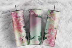 Custom Name Summer Palms Beach Pink Green 20 oz tumbler wrap Product Image 1